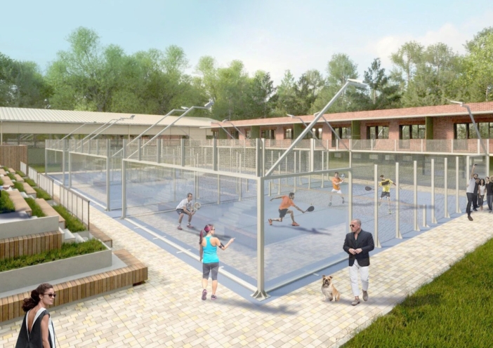 Vizualizace nového tenisového areálu v Malšovicích v Hradci Králové