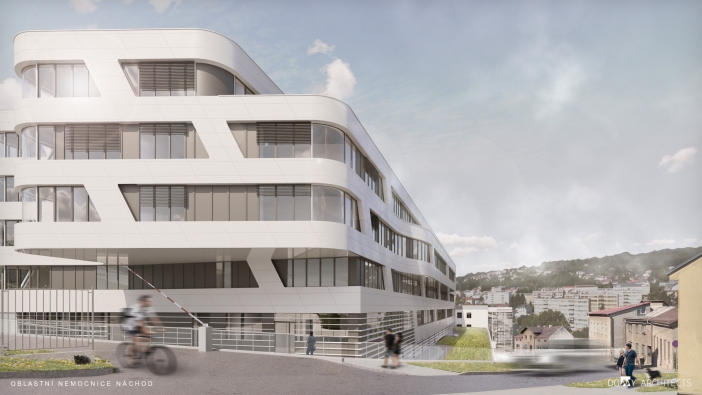 Vizualizace druhé etapy modernizace náchodské nemocnice