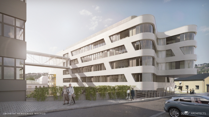 Vizualizace druhé etapy modernizace náchodské nemocnice