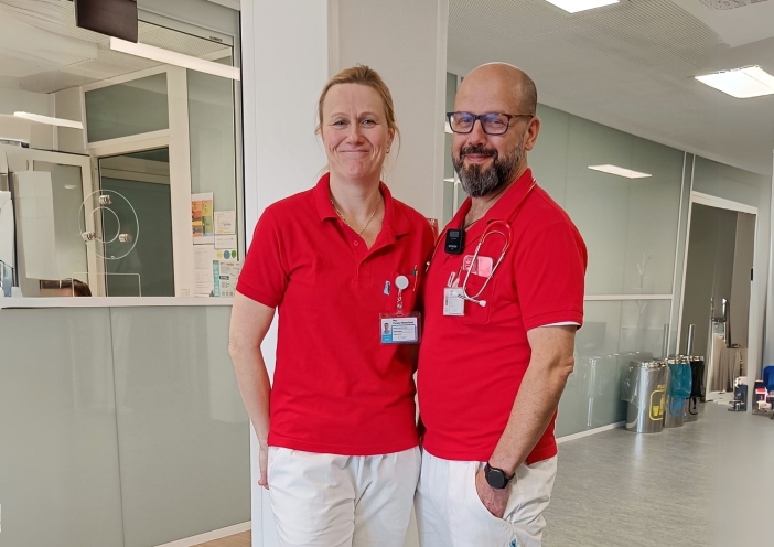 Primář David tuček s vrchní sestrou Zuzanou Němečkovou.