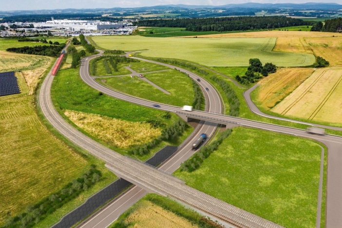 Obchvat Solnice vizualizace