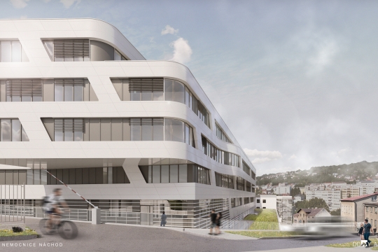 Vizualizace druhé etapy modernizace náchodské nemocnice