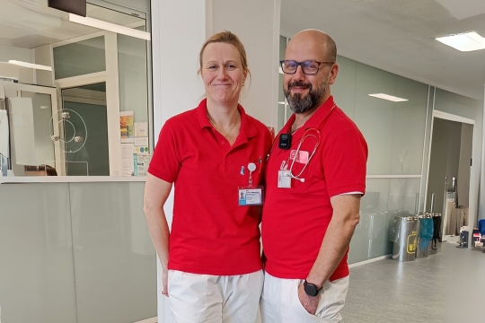 Primář David tuček s vrchní sestrou Zuzanou Němečkovou.