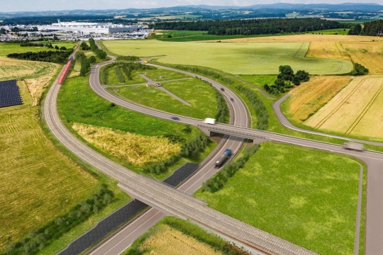 Obchvat Solnice vizualizace