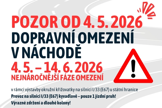 Dopravní omezení v Náchodě