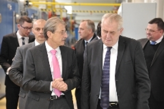 OBRAZEM: Prezident Miloš Zeman v královédvorské Jutě