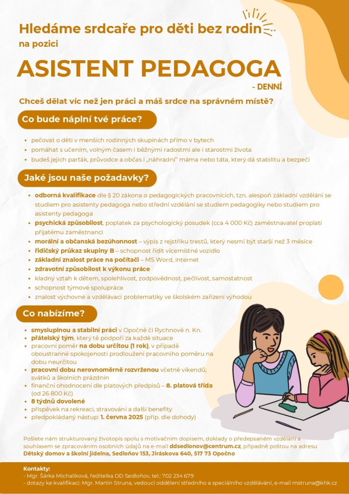 inzerát DD Sedloňov