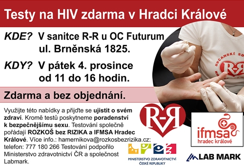 Testování veřejnosti na HIV zdarma